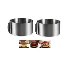 GENERICO - X2 Molde De Torta Molde Para Torta Anillo Redondo Ajustable