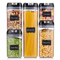 Contenedores Organizador Alimentos Set 5 pcs Cierre Hermético