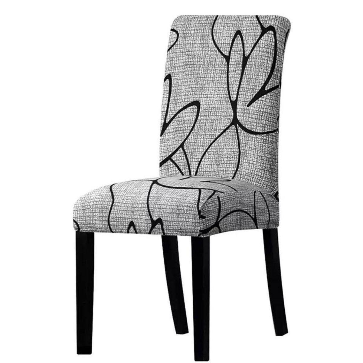 GENERICO - Pack de 6 fundas Cubre Sillas de comedor, de tela LYCRA con Estampados