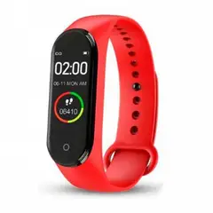 GENERICO - Pulsera Inteligente Smartband M6 Bluetooth Salud Correa Silicona Rojo