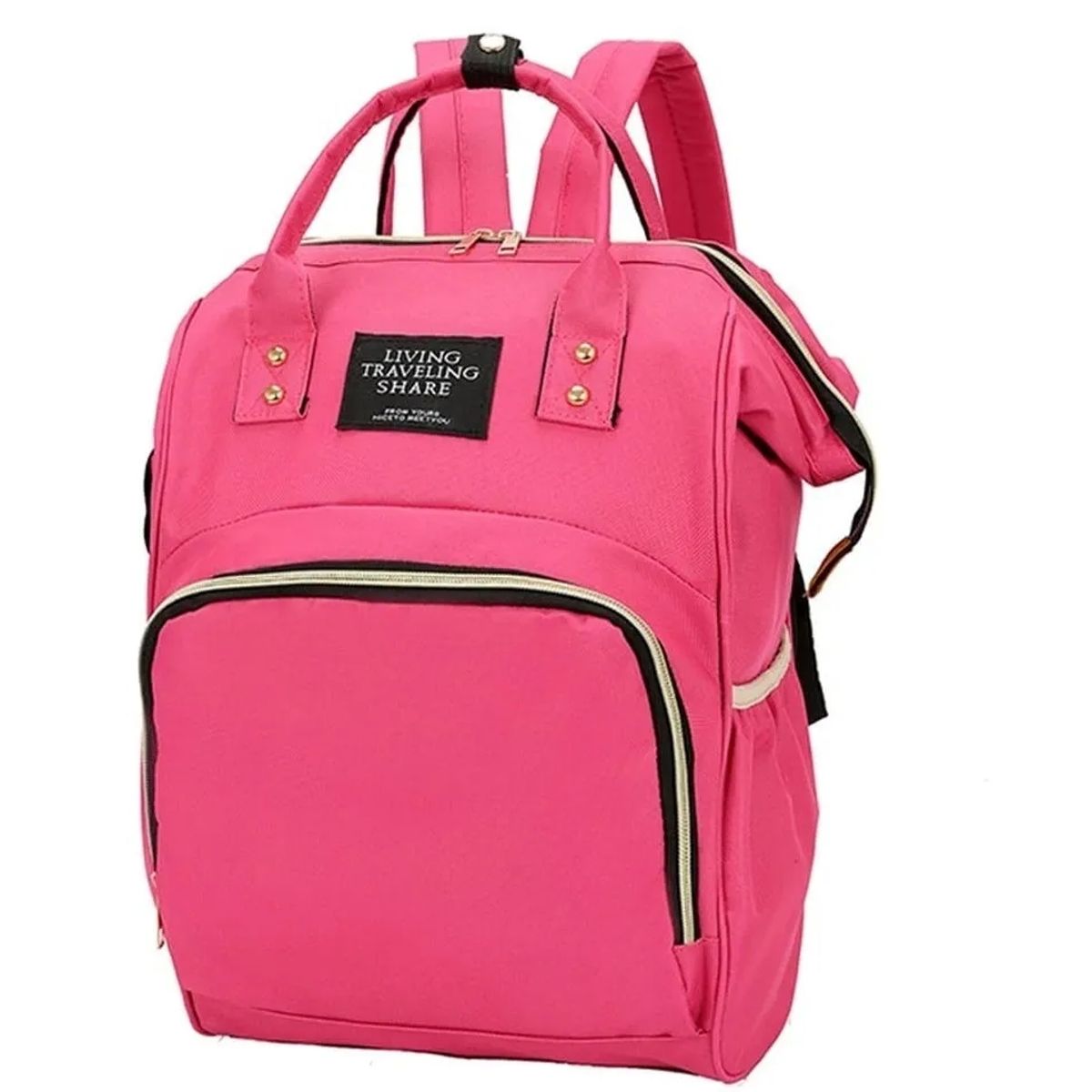 CARIBEE - Bolso Mochila Mujer Moda Tela Fucsia