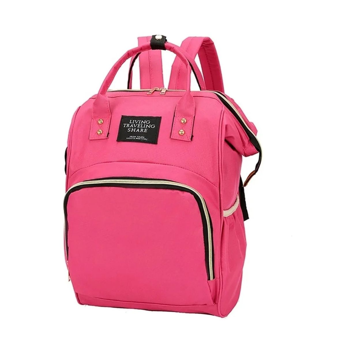 CARIBEE - Bolso Mochila Mujer Moda Tela Fucsia