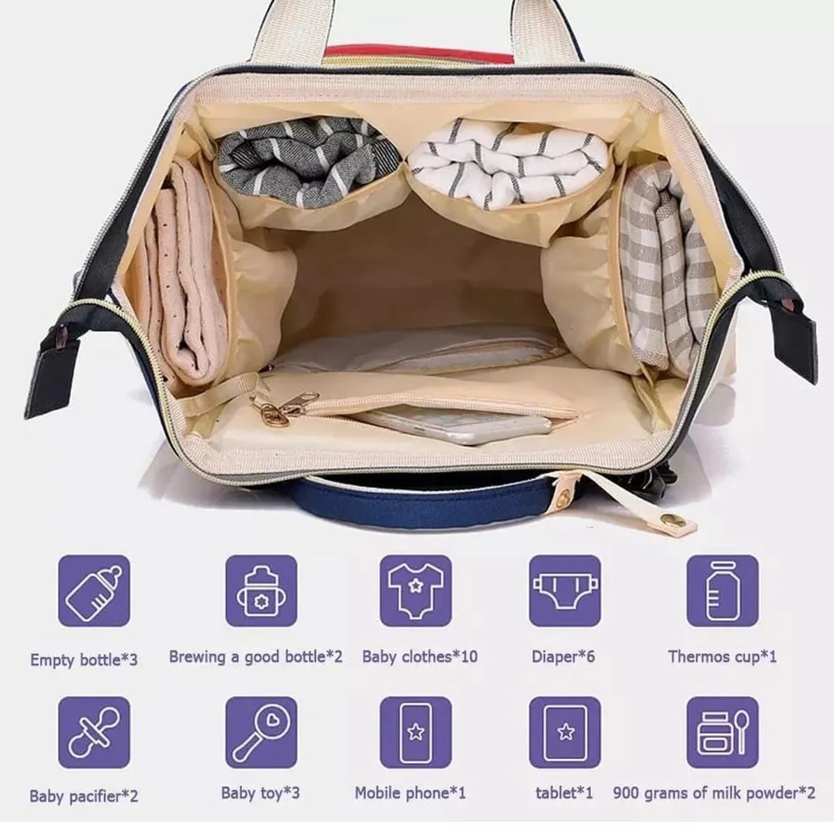 CARIBEE - Bolso Mochila Mujer Moda Tela Fucsia