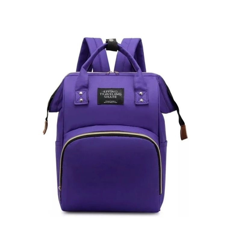 CARIBEE - Bolso Mochila Mujer Moda Tela Lila