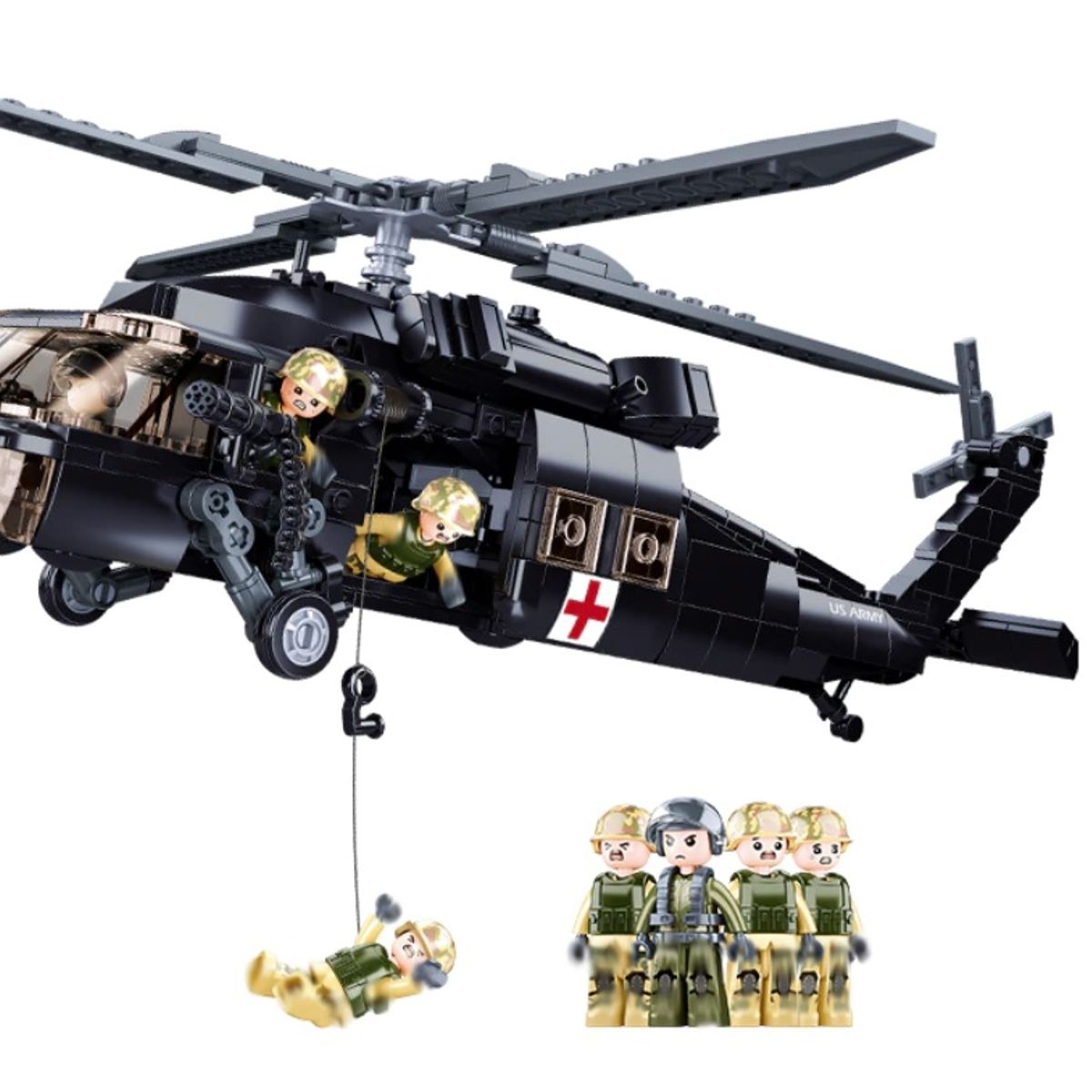 SLUBAN - Helicoptero MH-60M Blackhawk FACH compatible Lego