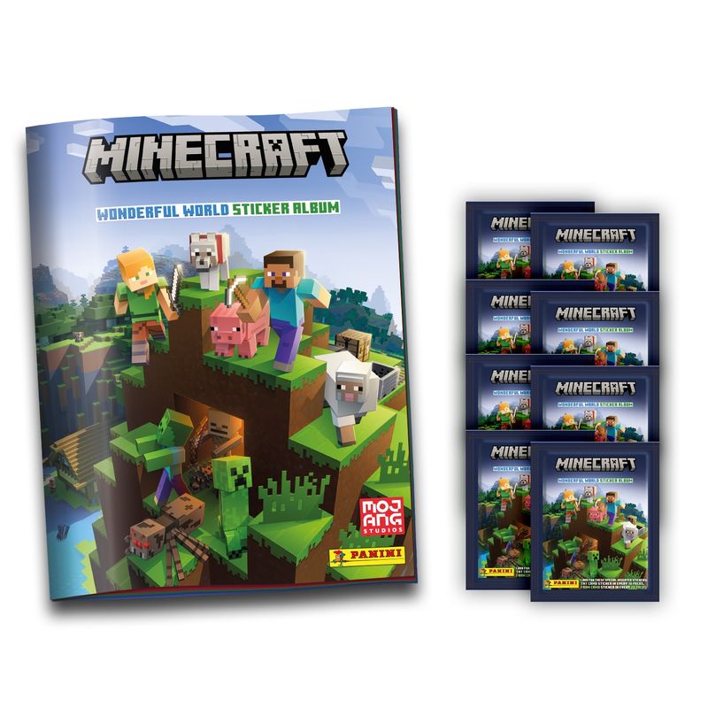 PANINI - Pack Minecraft (1 Álbum Tapa Blanda + 50 Sobres)