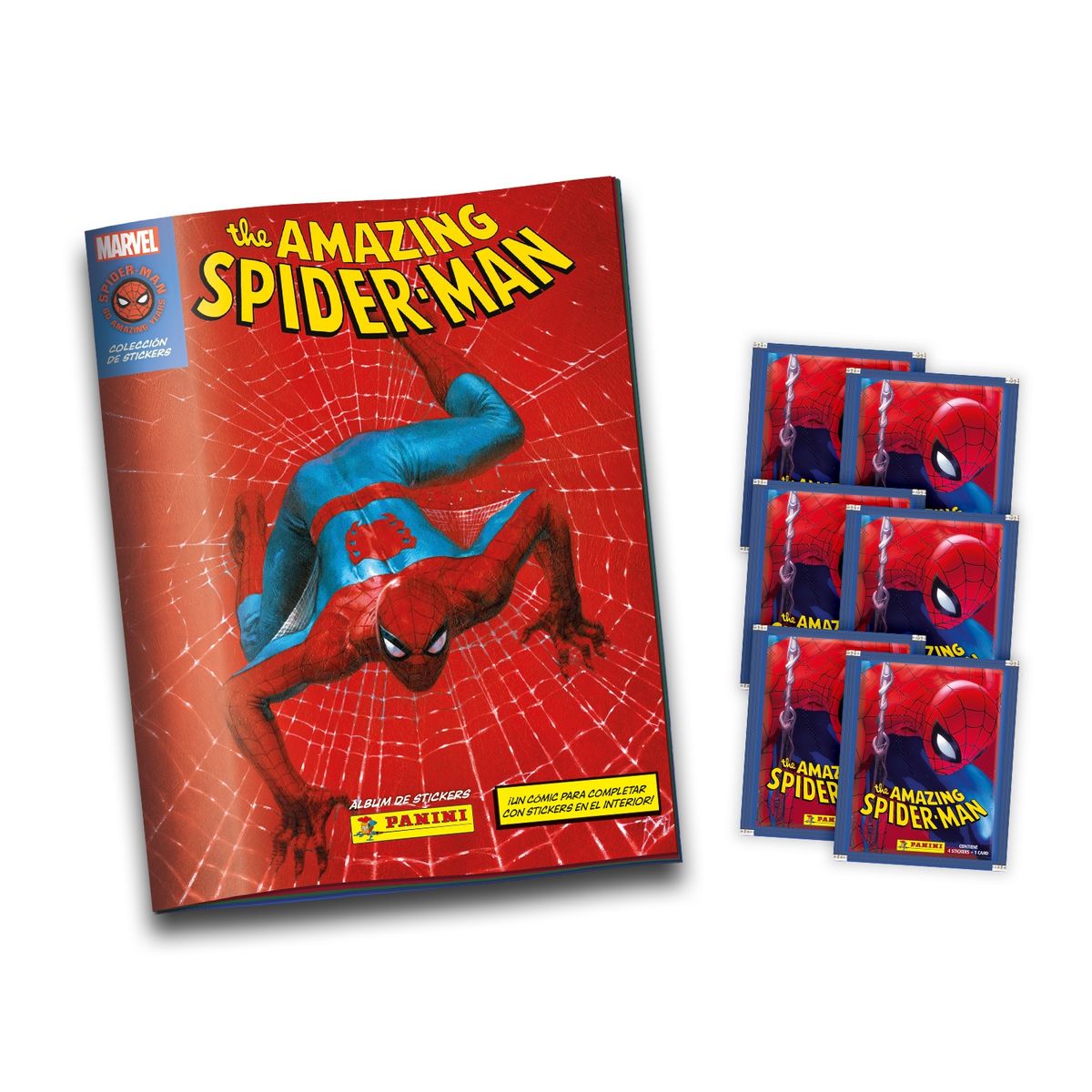 PANINI - Pack Spiderman 60 Años (1 Álbum Tapa Blanda + 25 Sobres)