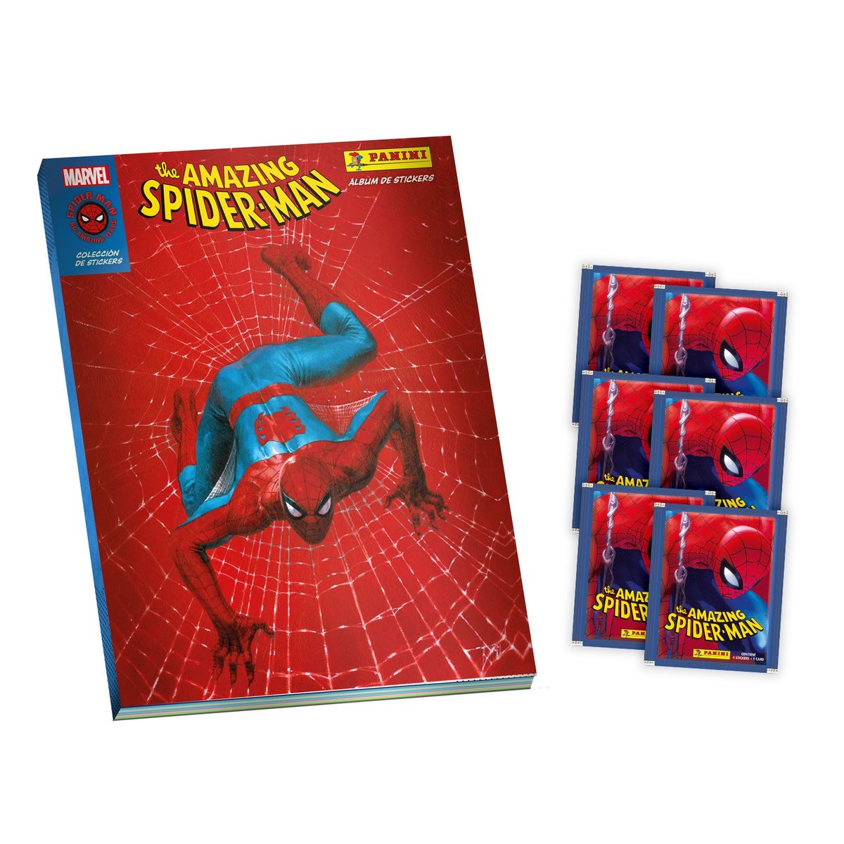 PANINI - Pack Spiderman 60 Años (1 Álbum Tapa Dura + 25 Sobres)