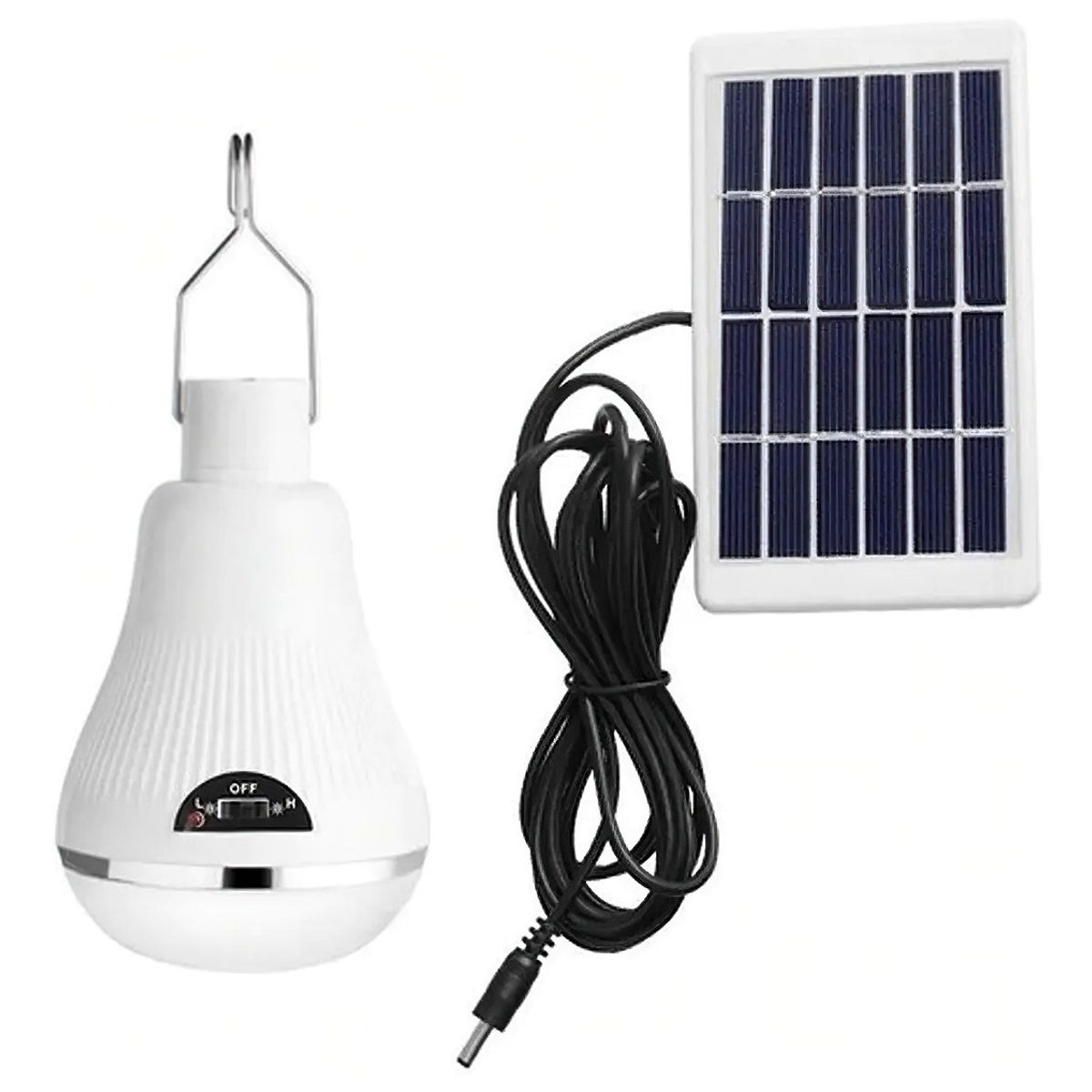 GENERICO - Ampolleta 10w Solar + Panel 7 Horas De Luz + Usb