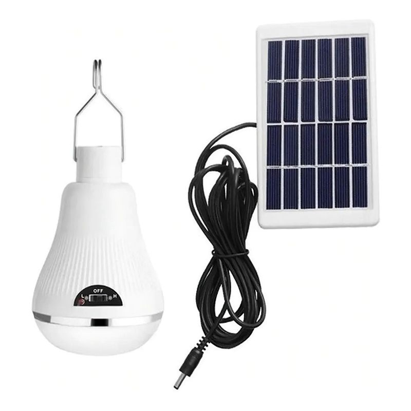 GENERICO - Ampolleta 10w Solar + Panel 7 Horas De Luz + Usb