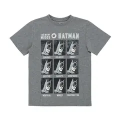 DC COMICS - Polera Niño Batman Cuadro Gris