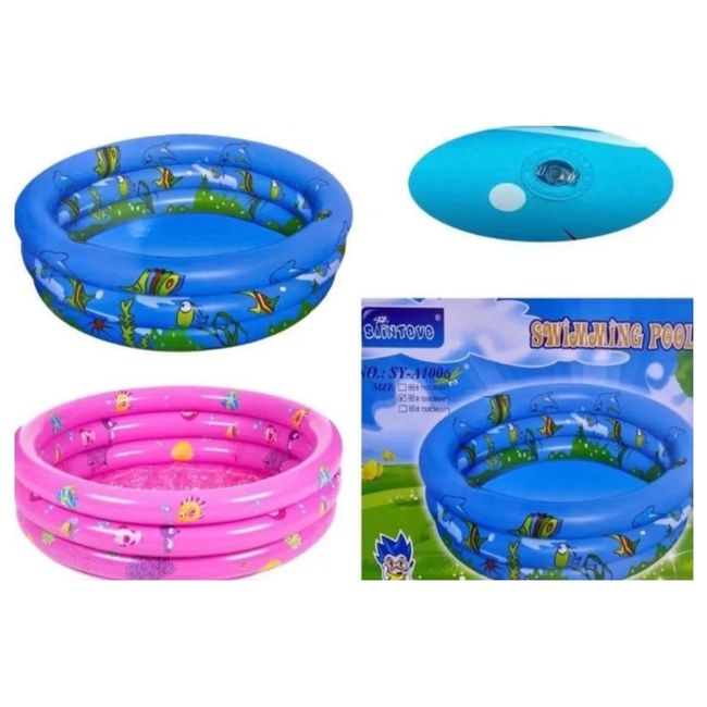 UNIVERSAL - PISCINA INFLABLE 3 AROS COLORES 90X25 CMS