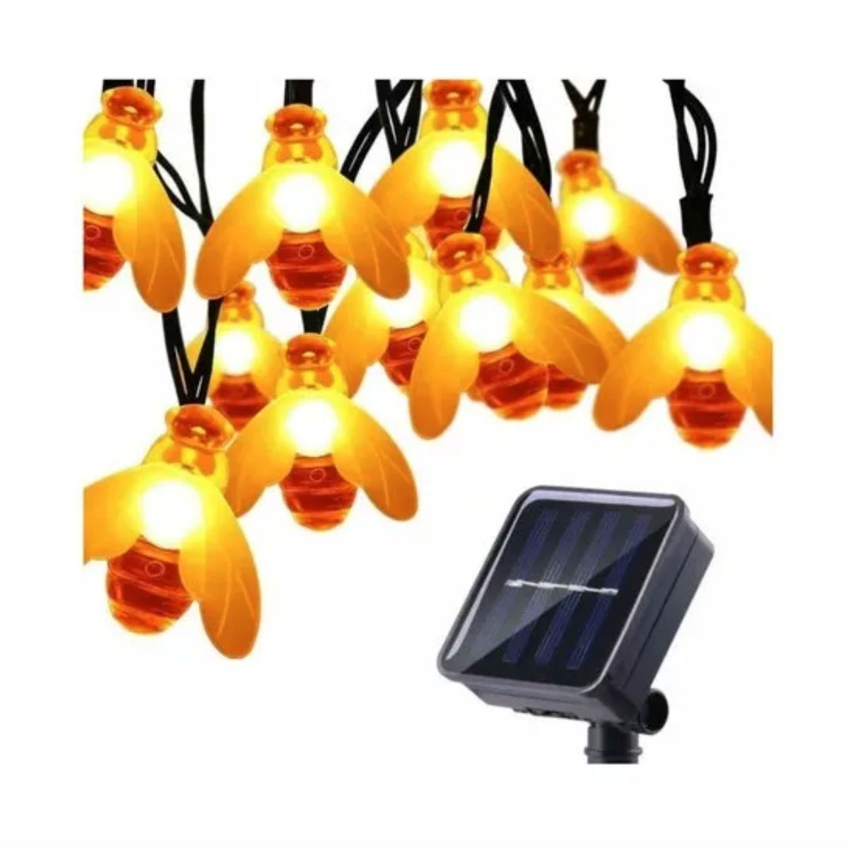 GENERICO - Guirnaldas Solar Abejas 20 Luces Guirnalda Abejas 5mts Luz