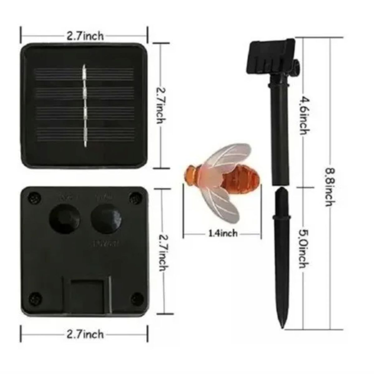 GENERICO - Guirnaldas Solar Abejas 20 Luces Guirnalda Abejas 5mts Luz