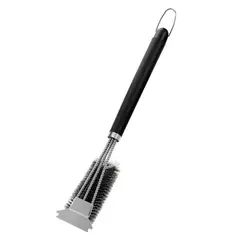 KAWI - Cepillo Limpiador Parrilla Y Raspador Acero Inox Triple Kawi®
