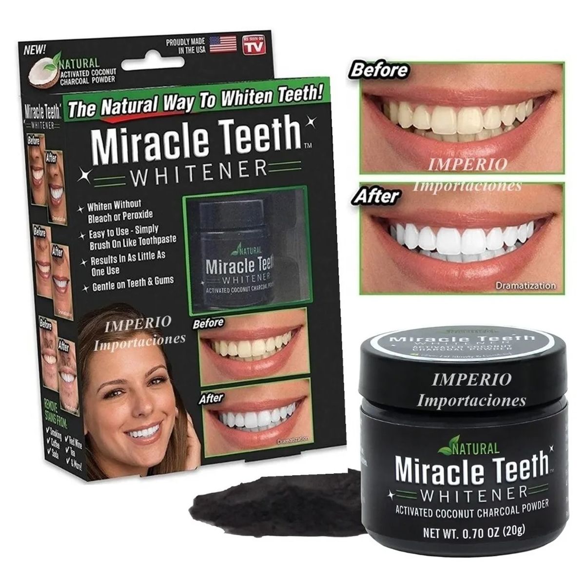 GENERICO - Blanqueador Dental Pasta Dental Carbon Pasta Blanqueamiento