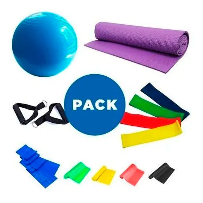 SDFIT - Pack Pelota  Mat  Bandas Elásticas  Manillas  Pack Loops