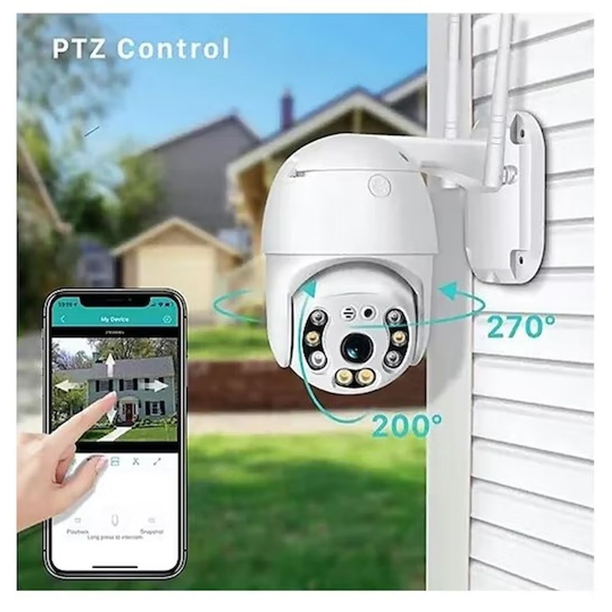 GENERICO - Camara Ip Impermeable De Seguridad 1080p Wifi Exterior
