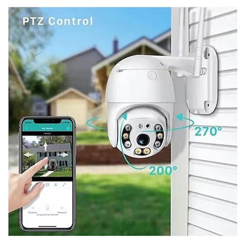 GENERICO - Camara Ip Impermeable De Seguridad 1080p Wifi Exterior