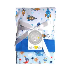 MINI ME - Pack de Manta Tuto para bebé azul