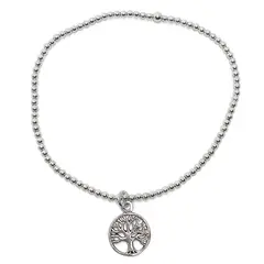 COGGIOLA - Pulsera Árbol De La Vida Bolitas Plata Fina 925