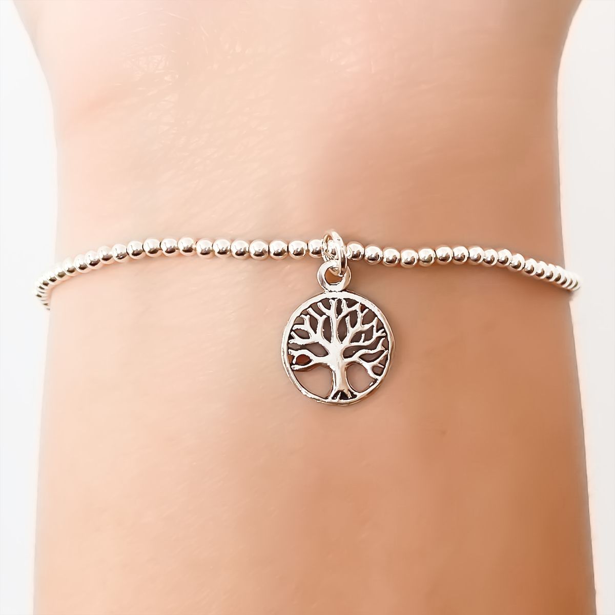 COGGIOLA - Pulsera Árbol De La Vida Bolitas Plata Fina 925