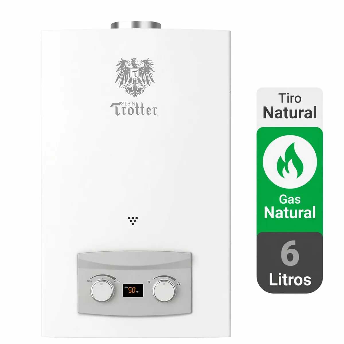ALBIN TROTTER - Calefont Tiro Natural 6 litros Gas Natural