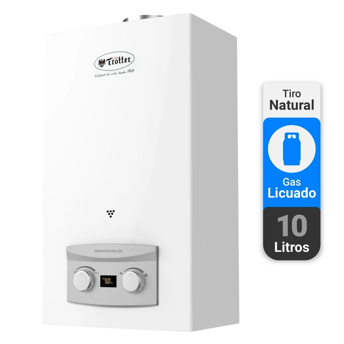 ALBIN TROTTER - Calefont Tiro Natural 10 litros Gas Licuado