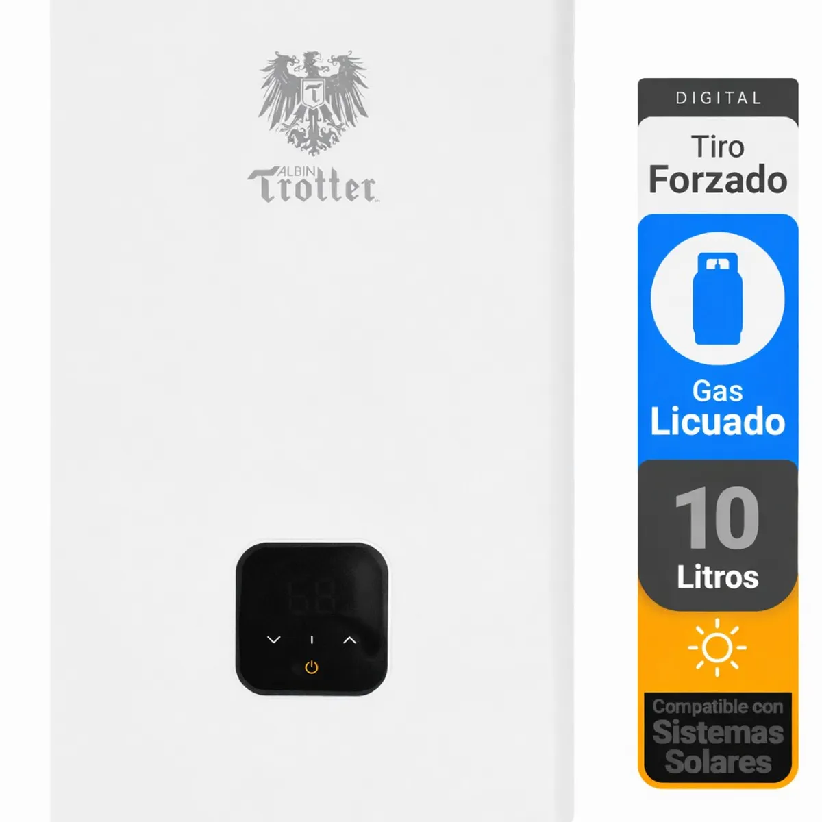 ALBIN TROTTER - Calefont Tiro Forzado, Digital, 10 litros, Gas Licuado