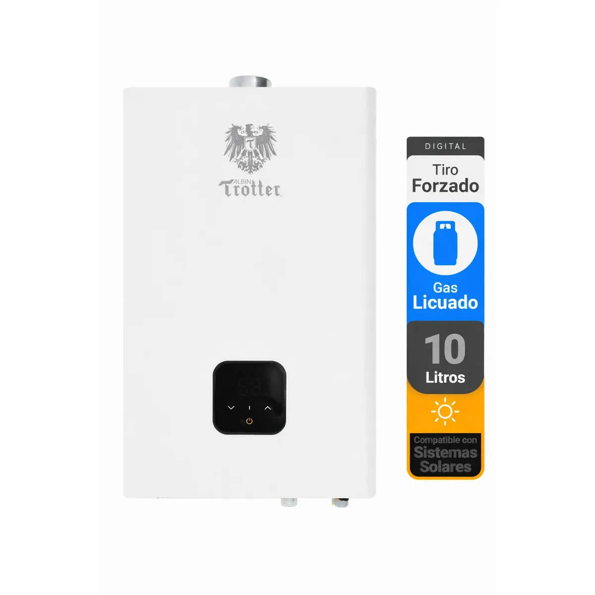 ALBIN TROTTER - Calefont Tiro Forzado, Digital, 10 litros, Gas Licuado