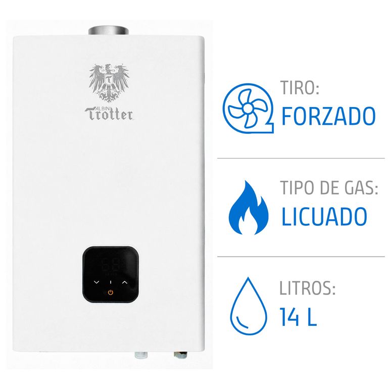 Calefont 14 Litros Tiro Forzado Gas Licuado