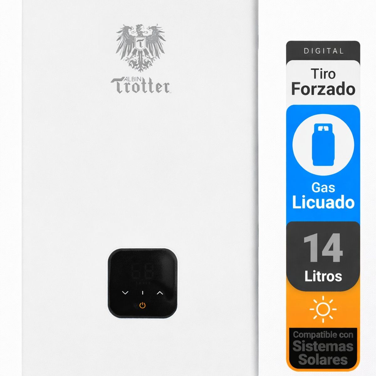 ALBIN TROTTER - Calefont Tiro Forzado, Digital, 14 litros, Gas Licuado