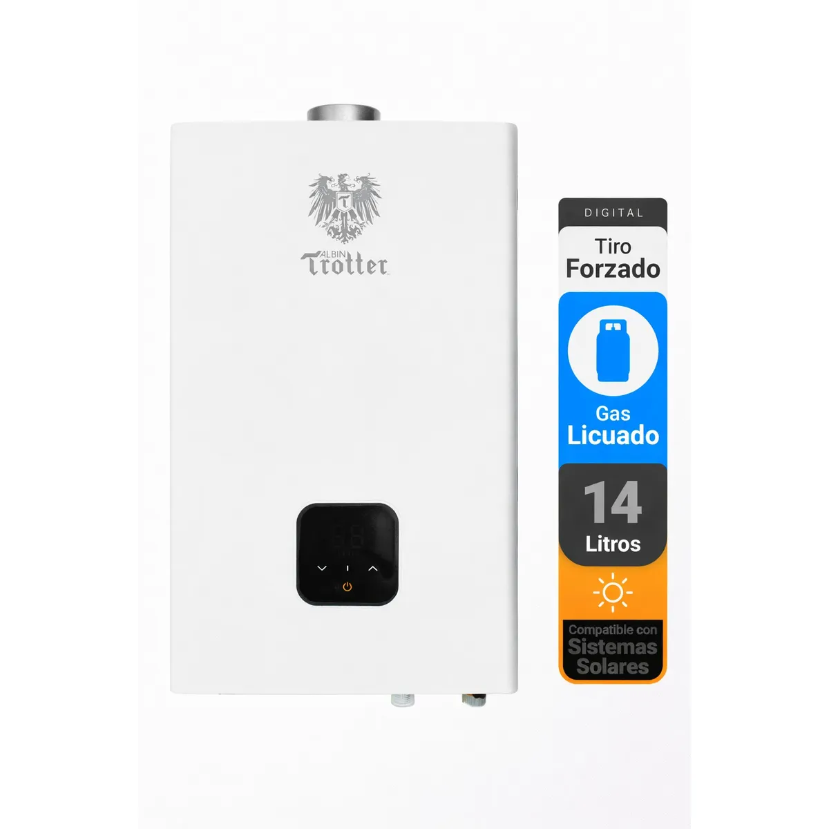 ALBIN TROTTER - Calefont Tiro Forzado, Digital, 14 litros, Gas Licuado