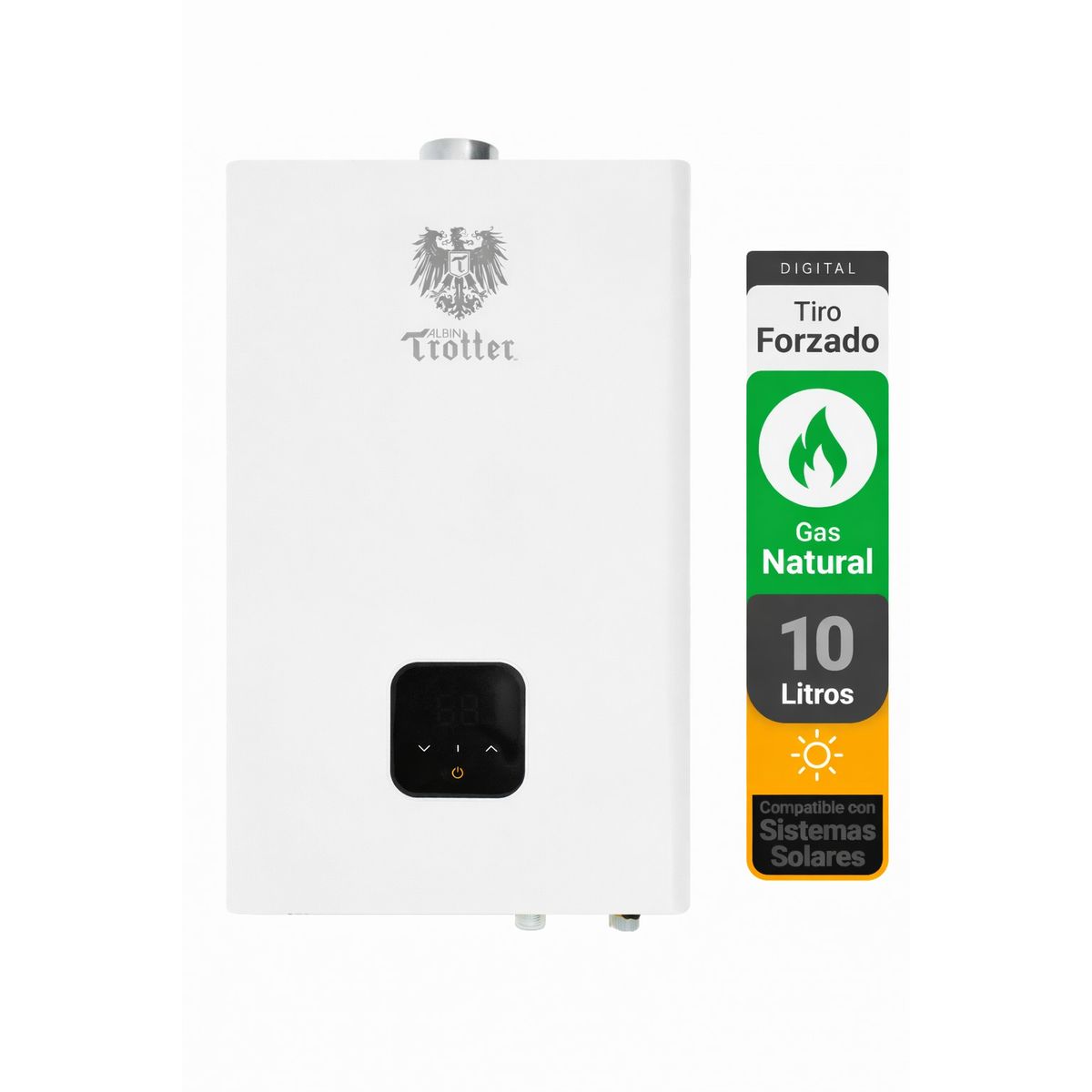 ALBIN TROTTER - Calefont Tiro Forzado, Digital, 10 litros, Gas Natural