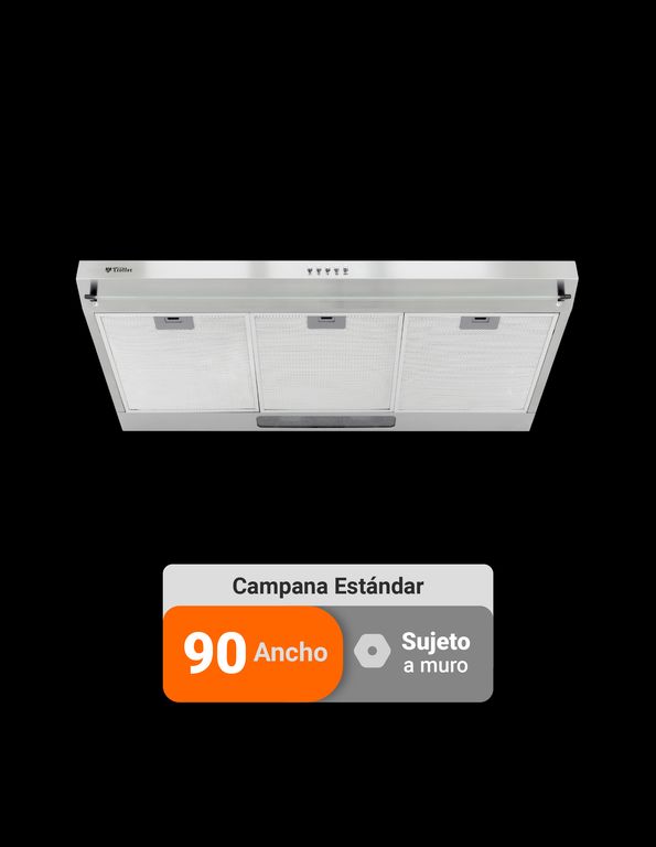 Campana Cocina Rein Inox 2 M 90 cm Inox