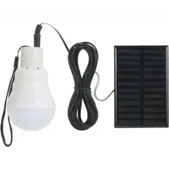 GENERICO - Lampara Ampolleta Led 800mah Panel Solar Camping Portátil