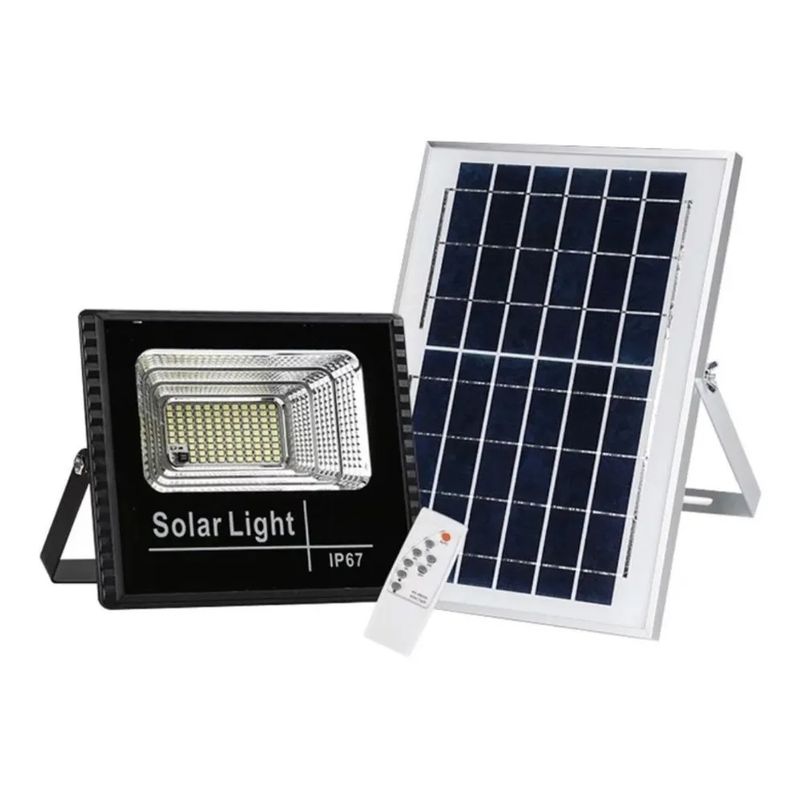 GENERICO - Foco Solar 25w  Panel Solar  Control iluminación exterior
