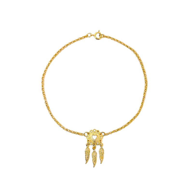 ANDREA COGGIOLA JOYAS - Tobillera Atrapasueños Enchapado Oro 18K