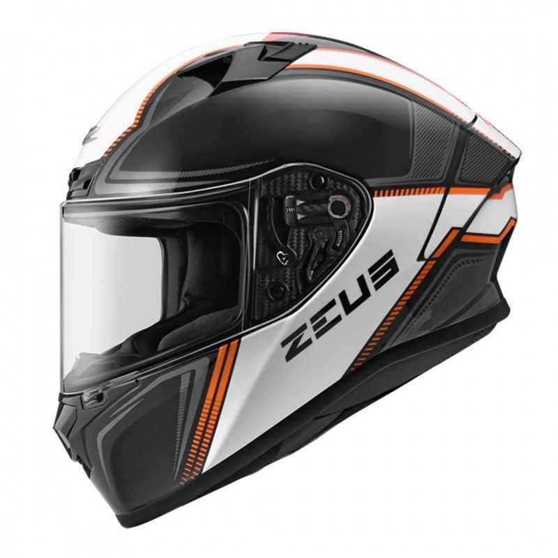 ZEUS - Casco Zeus Zs826 Bk13 Negro/Naranjo Talla-SM