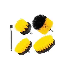 OFERTABKN - Set 4 Cepillos De Limpieza Para Taladro Auto Hogar Tapiz