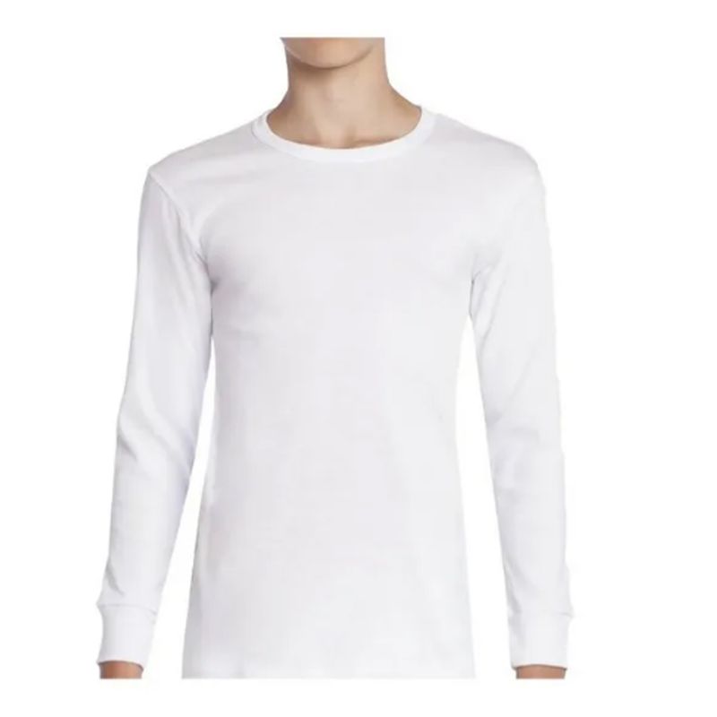 EVERSO - Pack 3 Camisetas Manga Larga Algodon Blancas Unisex