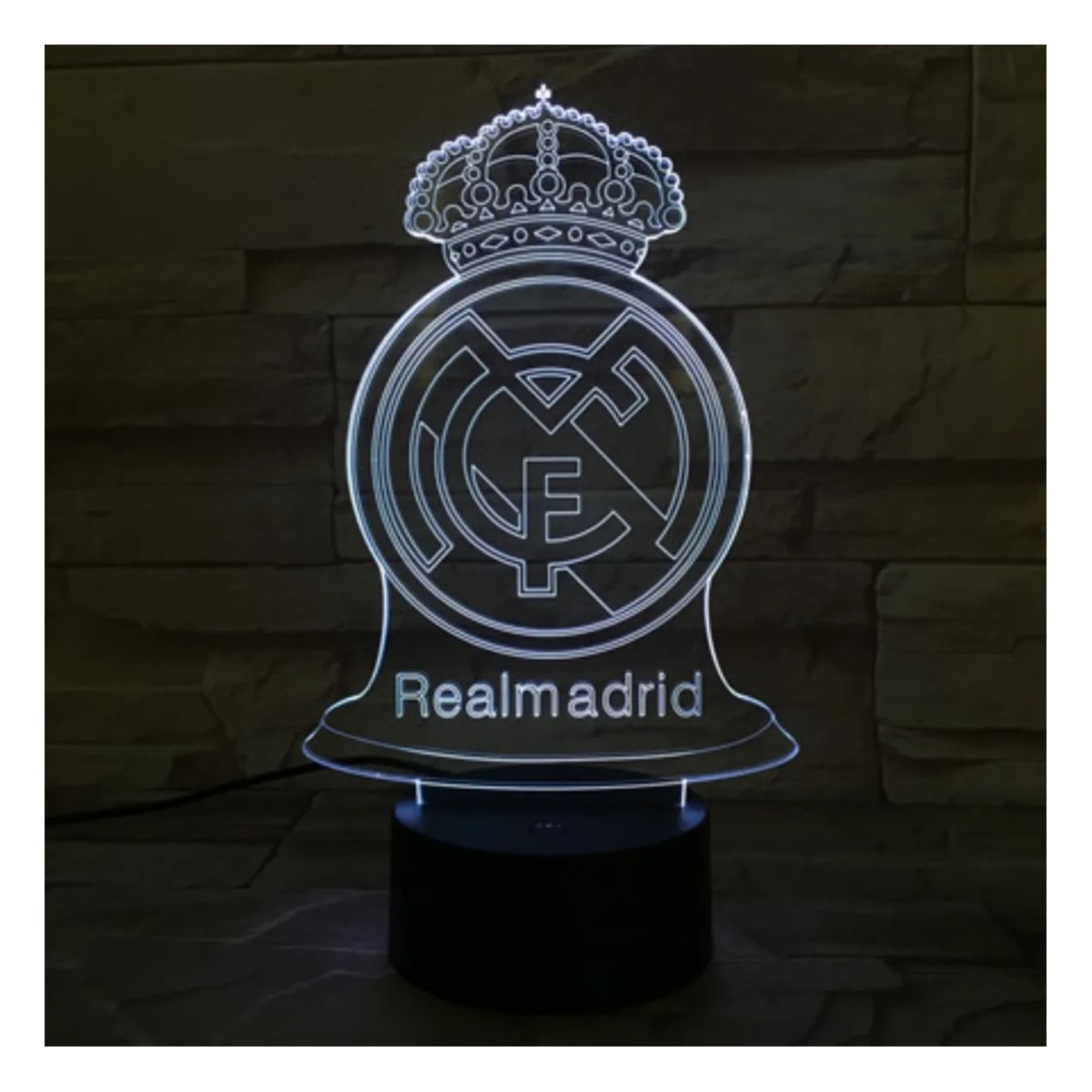 3DILUTION - Lámpara De Mesa 3d Real Madrid Base Negra