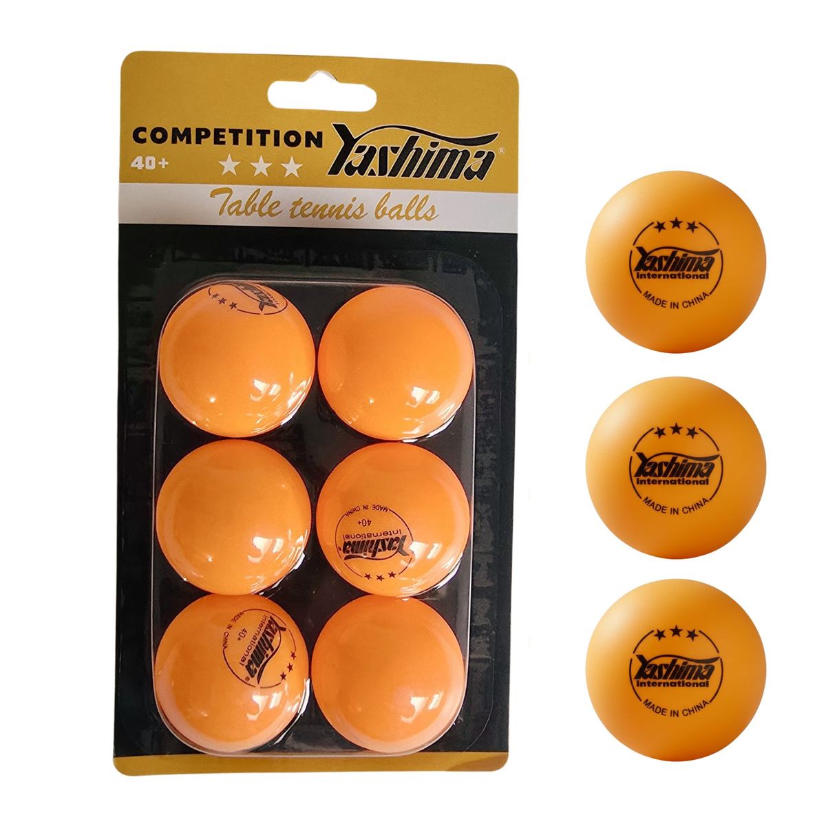 DRB - Set 6 Pelotas Ping Pong 3 Estrellas - Tenis De Mesa