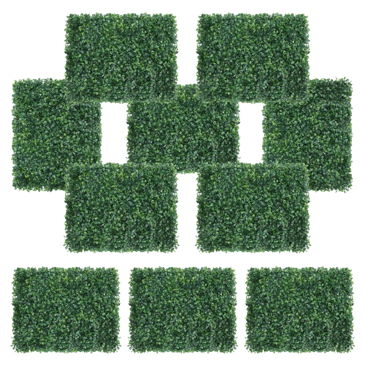 ROYAL HOME - Pack 10 Unidades Palmeta Estilo Trébol Sintético 60x40 cm Pasto