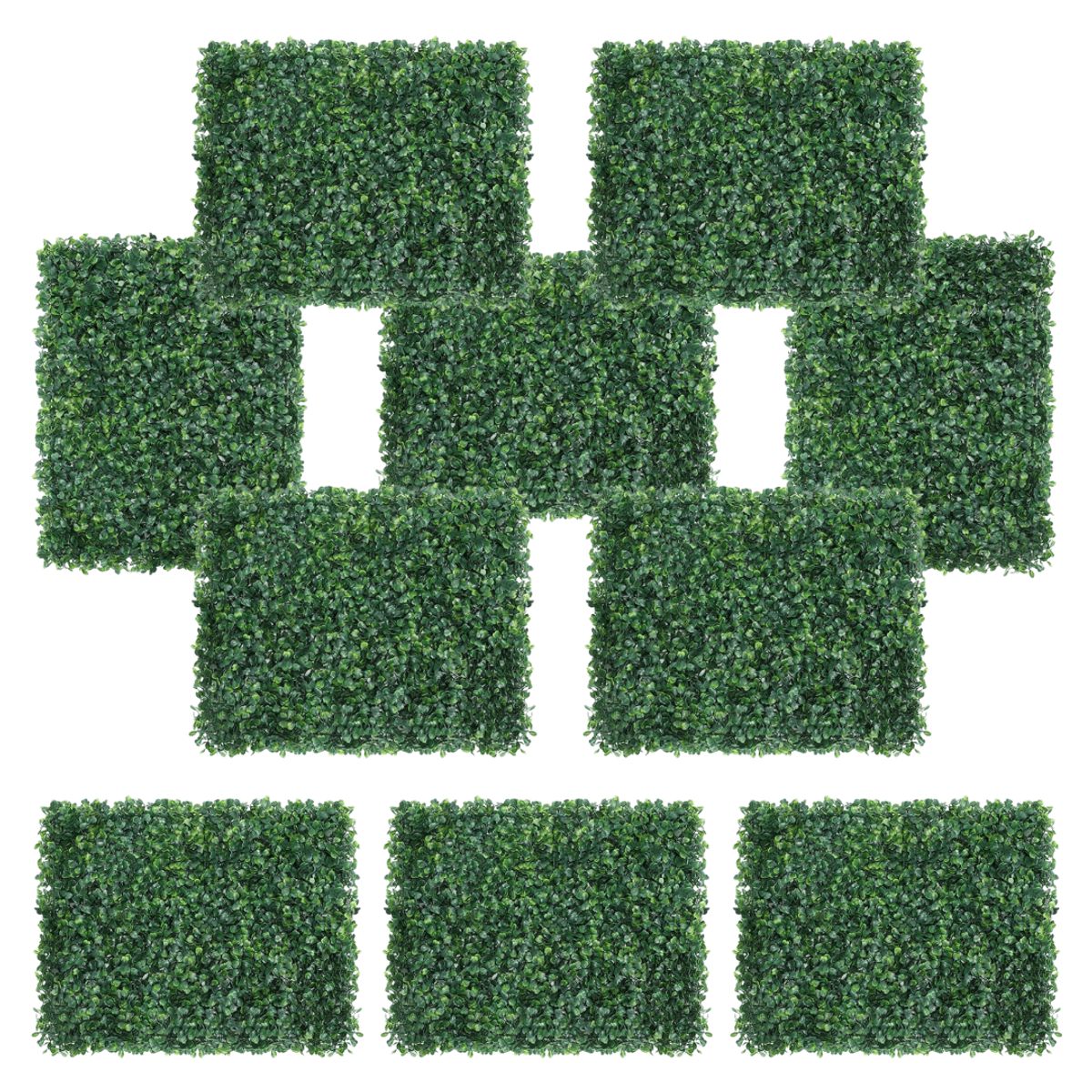 ROYAL HOME - Pack 10 Unidades Palmeta Estilo Trébol Sintético 60x40 cm Pasto