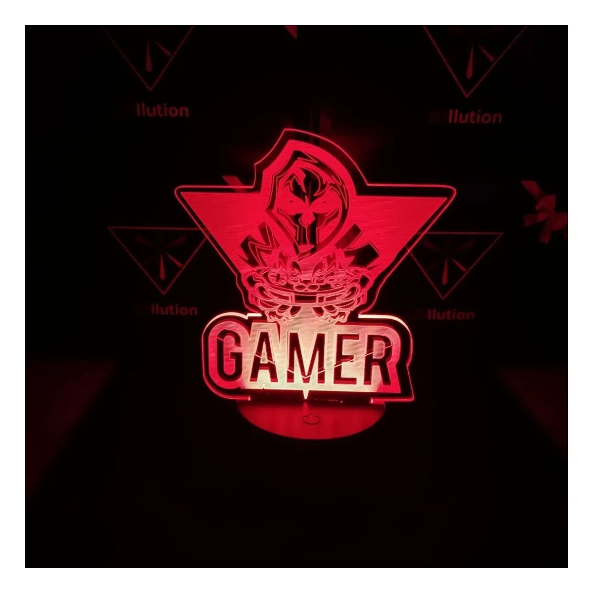 3DILUTION - Lámpara Usb Gamer Base Negra