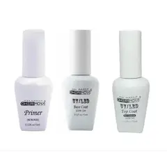 GENERICO - Top Coat /base Coat /primer Cherimoya Kit 3 Selecciones