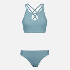 HAKA HONU - Traje de Baño Mujer Fondo de Bikini Celeste
