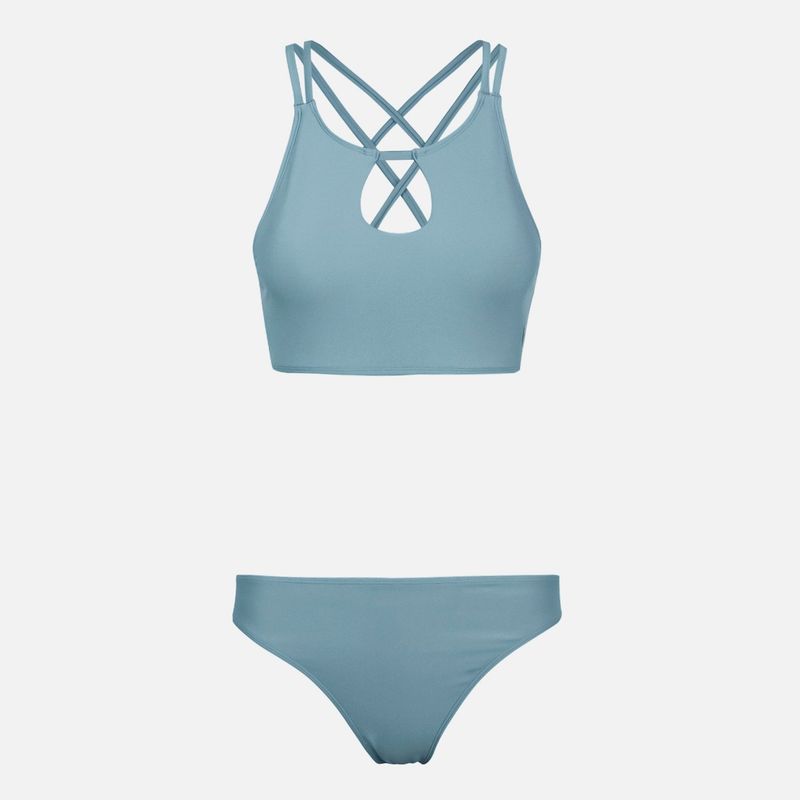 HAKA HONU - Traje de Baño Mujer Fondo de Bikini Celeste Haka Honu