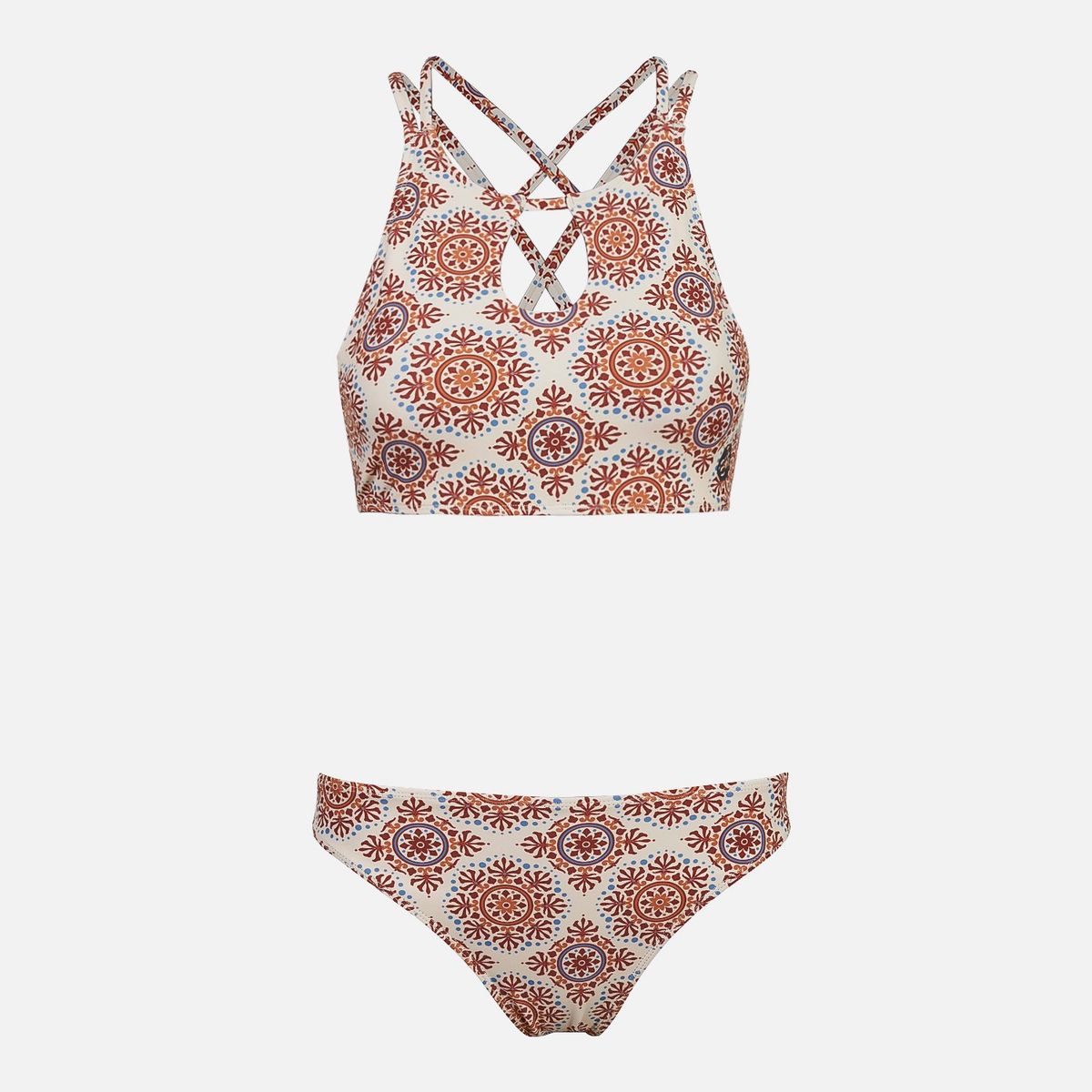 HAKA HONU - Traje de Baño Mujer Fondo de Bikini Full Print Damasco Haka Honu